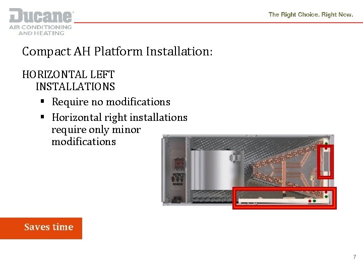 Compact AH Platform Installation: HORIZONTAL LEFT INSTALLATIONS § Require no modifications § Horizontal right