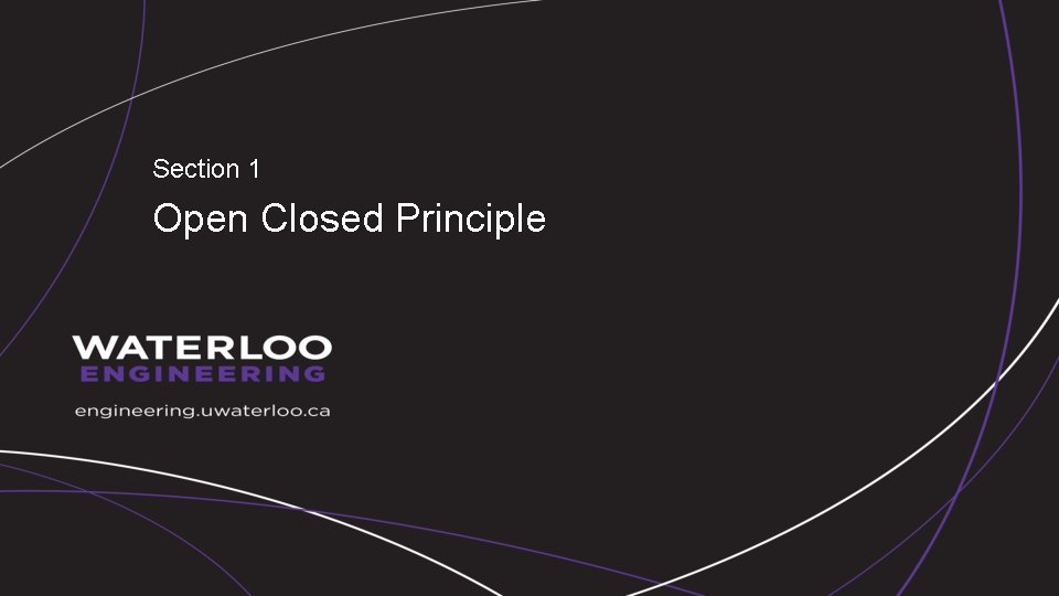 Section 1 Open Closed Principle 