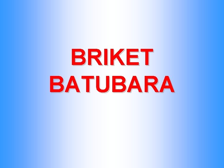 BRIKET BATUBARA 