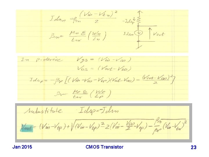 Jan 2015 CMOS Transistor 23 