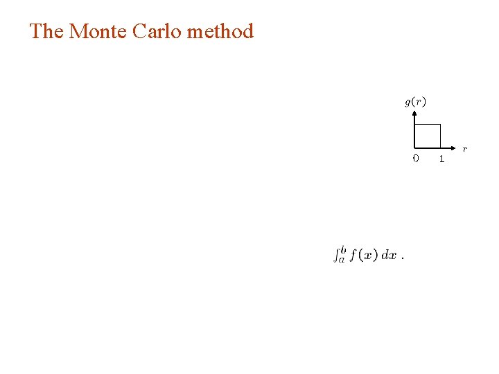 The Monte Carlo method The Monte Carlo method