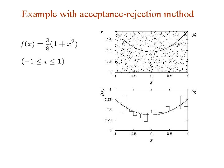 Example with acceptance-rejection method Example with acceptance-rejection method