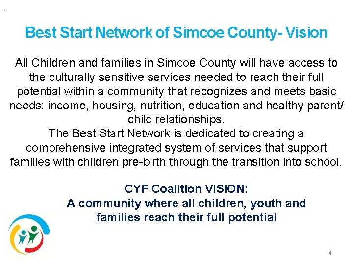 . Best Start Network of Simcoe County- Vision All Children and families in Simcoe