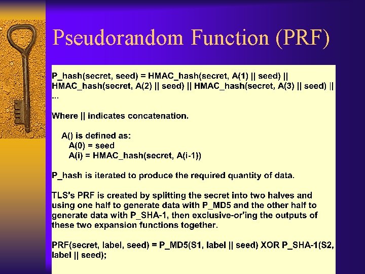 Pseudorandom Function (PRF) 