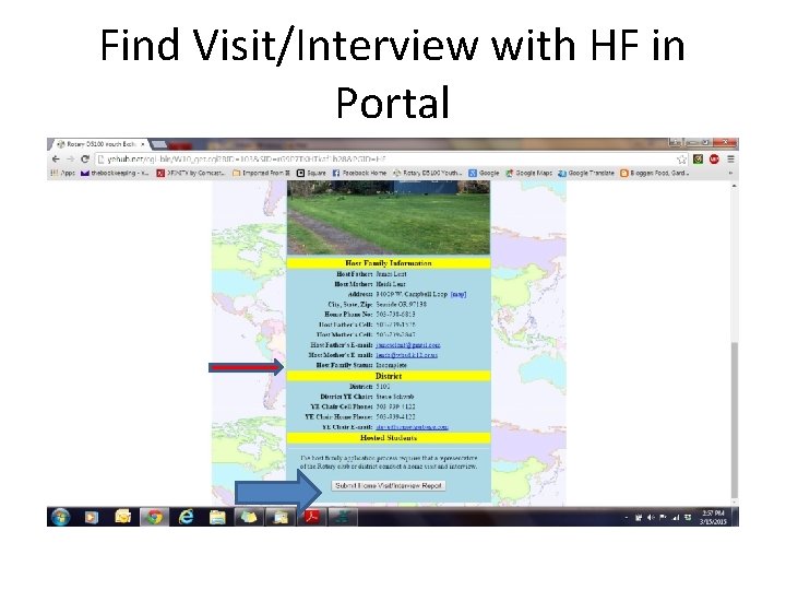 Find Visit/Interview with HF in Portal 