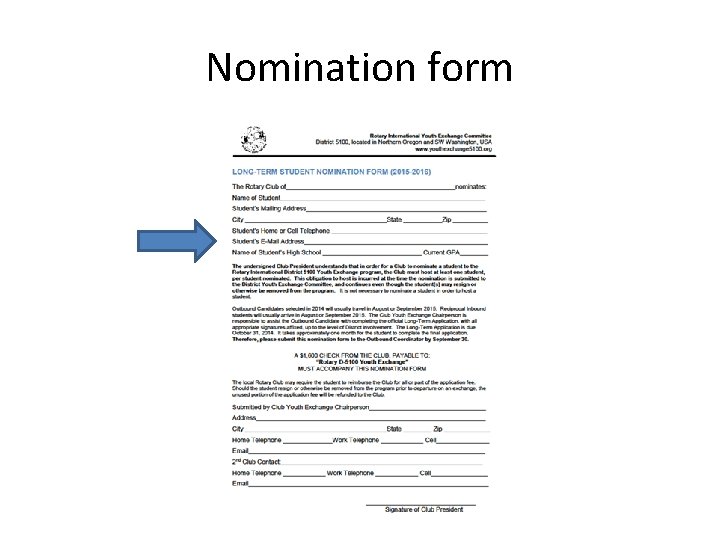 Nomination form 