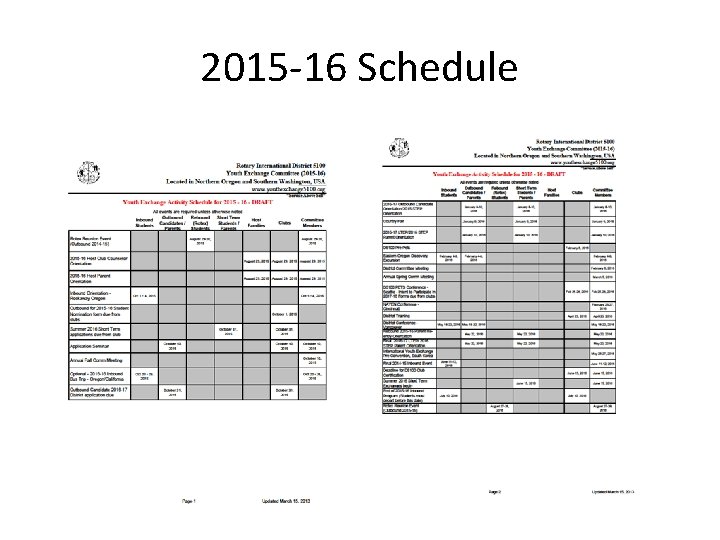 2015 -16 Schedule 