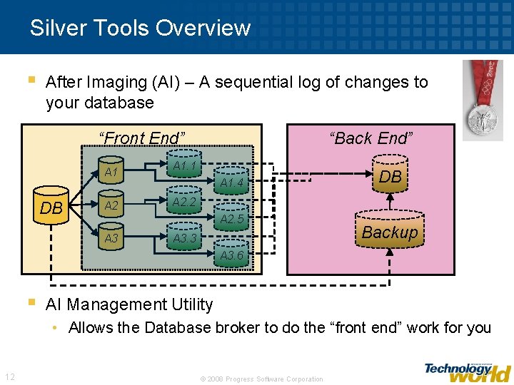 Silver Tools Overview § After Imaging (AI) – A sequential log of changes to