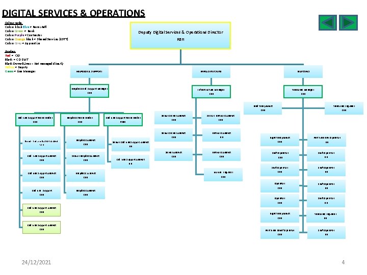 DIGITAL SERVICES & OPERATIONS Colour code: Colour block Blue = Perm staff Colour Green
