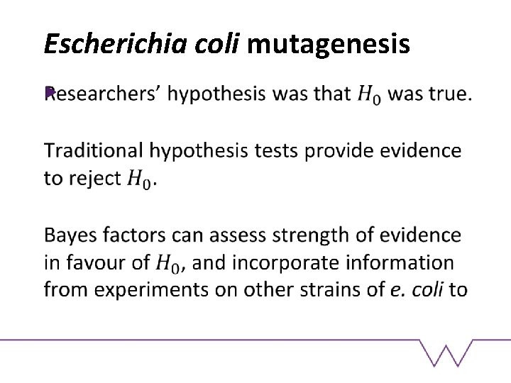 Escherichia coli mutagenesis 