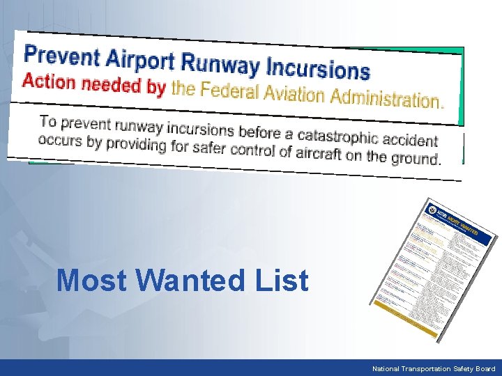 Most Wanted List National Transportation Safety Board 
