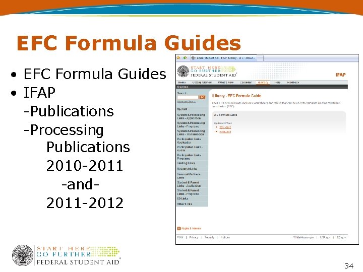 EFC Formula Guides • IFAP -Publications -Processing Publications 2010 -2011 -and 2011 -2012 34
