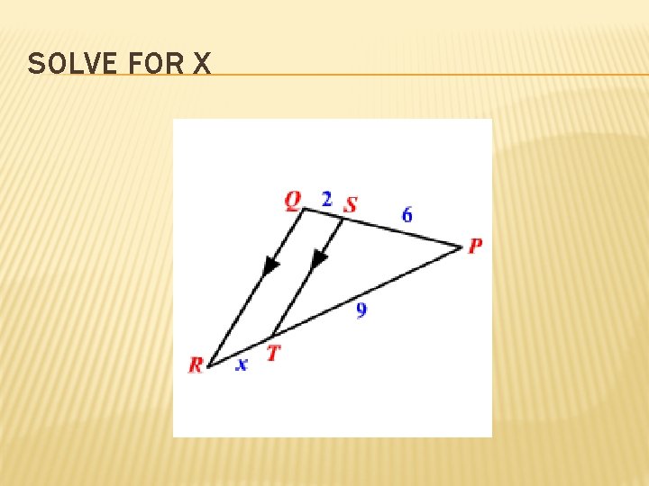 SOLVE FOR X  SOLVE FOR X