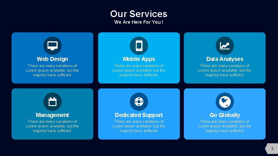 Our Services We Are Here For You ! Web Design Mobile Apps Data Analyses