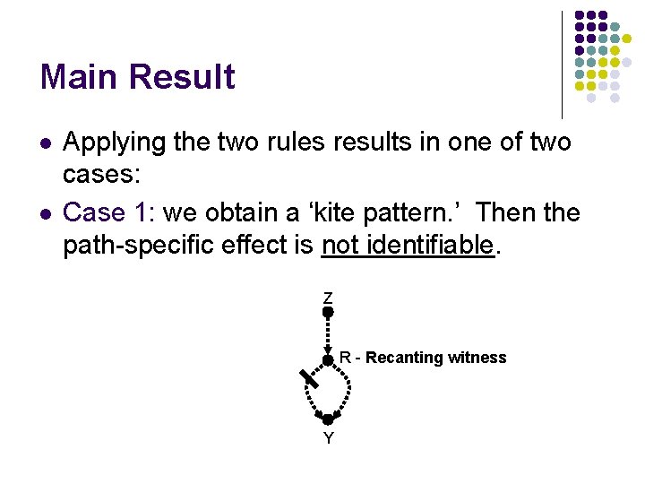 Main Result l l Applying the two rules results in one of two cases: