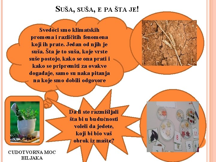 SUŠA, E PA ŠTA JE! Svedoci smo klimatskih promena i različitih fenomena koji ih