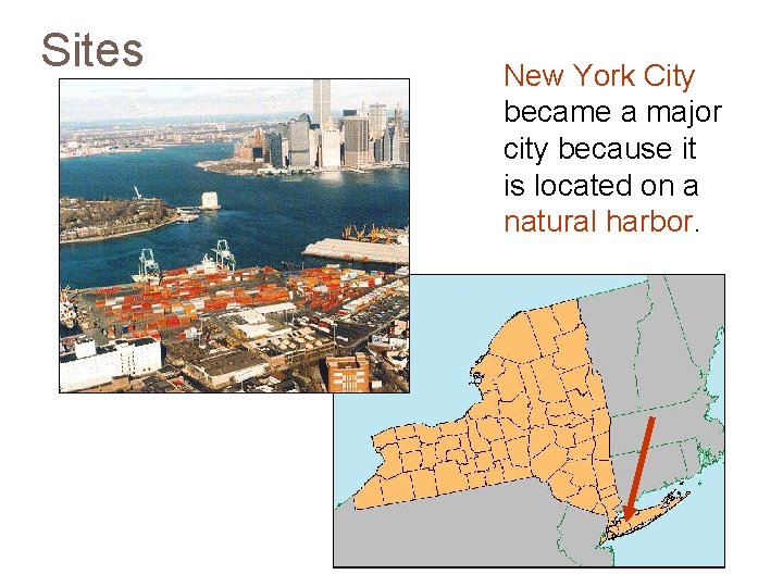 Sites New York City became a major city because it is located on a