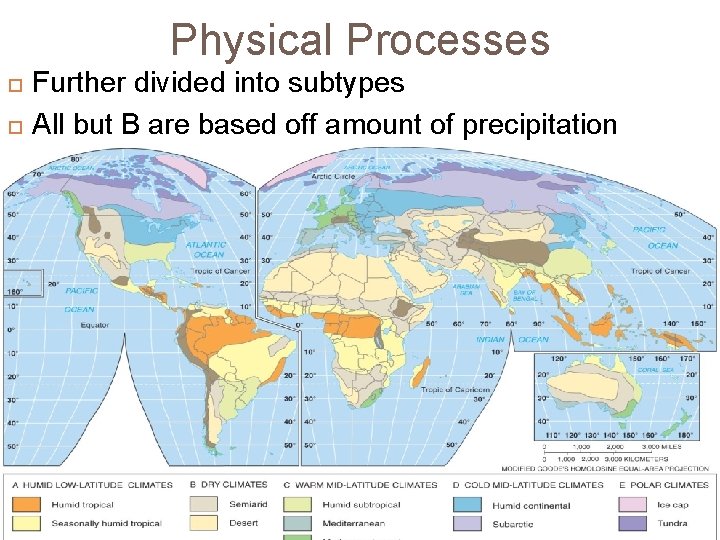 Physical Processes Further divided into subtypes All but B are based off amount of