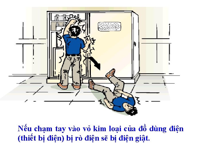 Nếu chạm tay vào vỏ kim loại của đồ dùng điện (thiết bị điện)