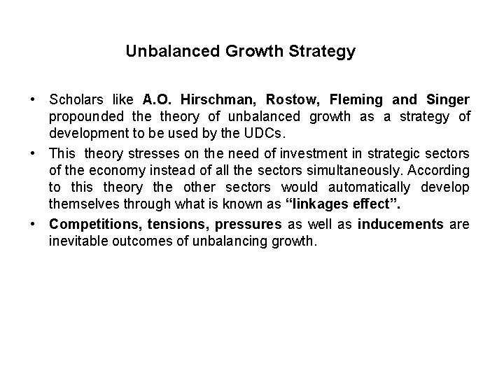 Balanced And Unbalanced Growth Theory Introduction There are