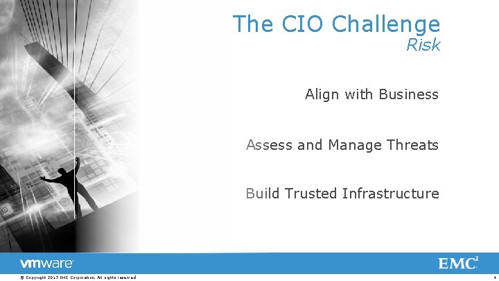 The CIO Challenge Risk Align with Business Assess and Manage Threats Build Trusted Infrastructure