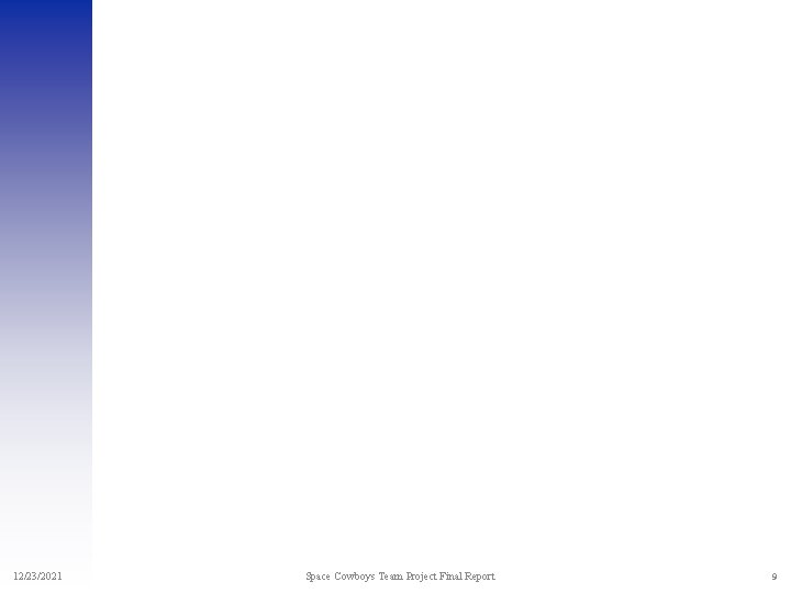 12/23/2021 Space Cowboys Team Project Final Report 9 12/23/2021 Space Cowboys Team Project Final Report 9