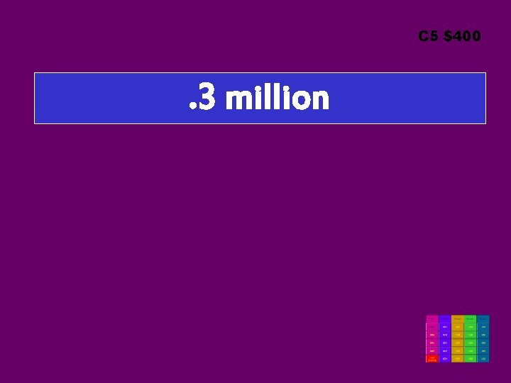 C 5 $400 . 3 million 