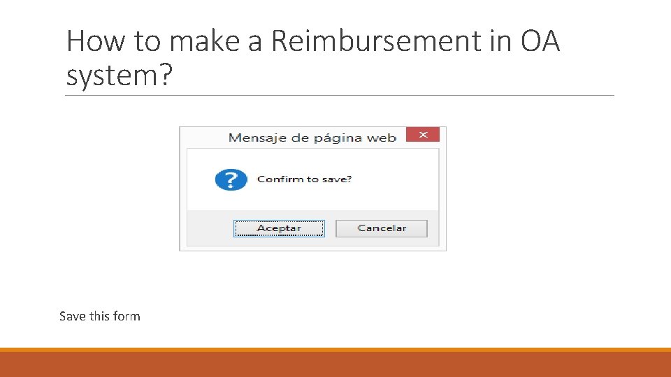 How to make a Reimbursement in OA system? Save this form 