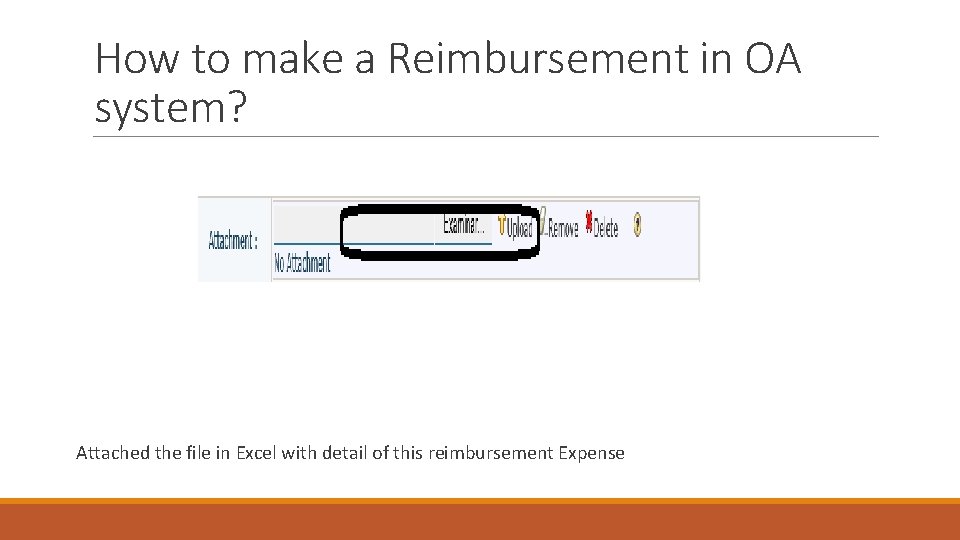 How to make a Reimbursement in OA system? Attached the file in Excel with