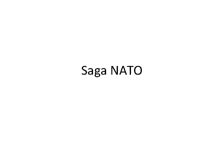 Saga NATO 