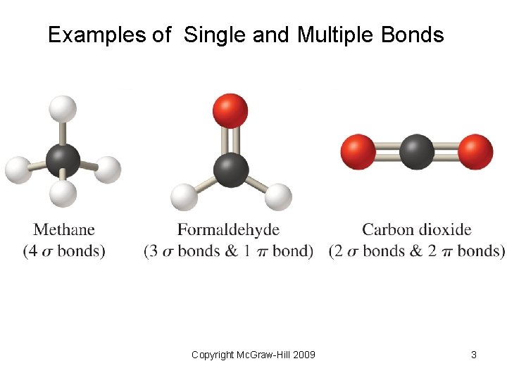 Examples of Single and Multiple Bonds Copyright Mc. Graw-Hill 2009 3 