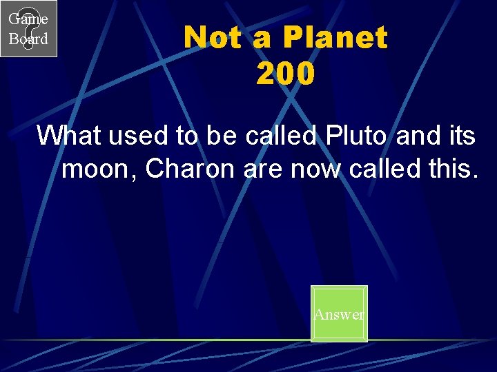 Game Board Not a Planet 200 What used to be called Pluto and its