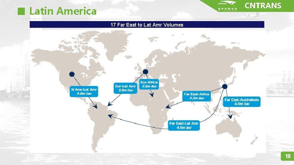 CNTRANS Latin America 17 Far East to Lat Amr Volumes 19 