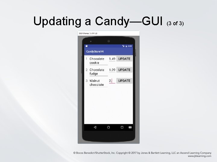 Updating a Candy—GUI (3 of 3) 