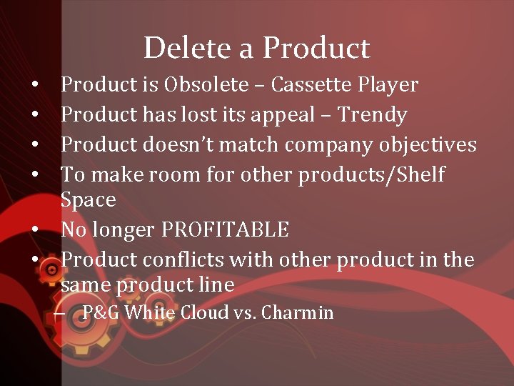 Delete a Product is Obsolete – Cassette Player Product has lost its appeal –
