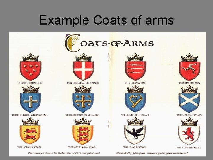 Example Coats of arms 