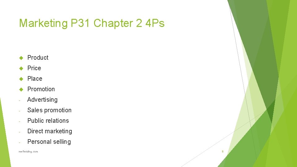 Marketing P 31 Chapter 2 4 Ps Product Price Place Promotion - Advertising -