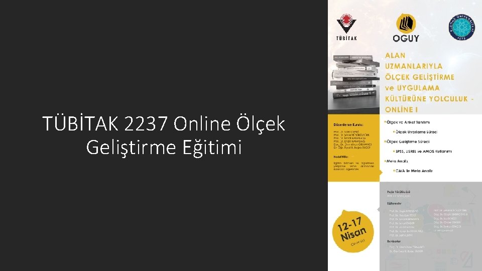 TÜBİTAK 2237 Online Ölçek Geliştirme Eğitimi 