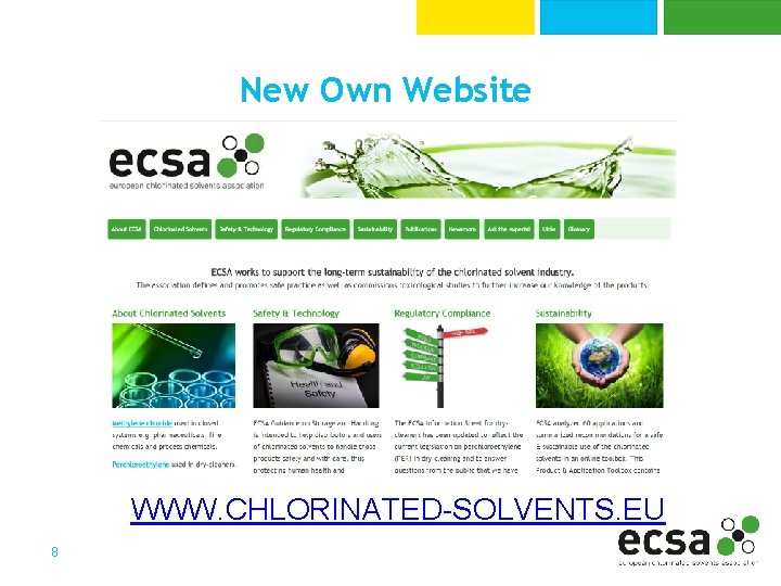 New Own Website WWW. CHLORINATED-SOLVENTS. EU 8 