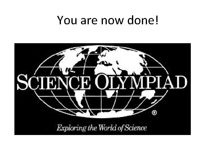 Deep Blue Sea Science Olympiad 1 What type