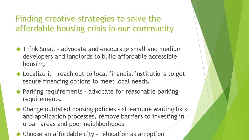Creative Housing Strategies The Affordable Housing Crisis Overcoming