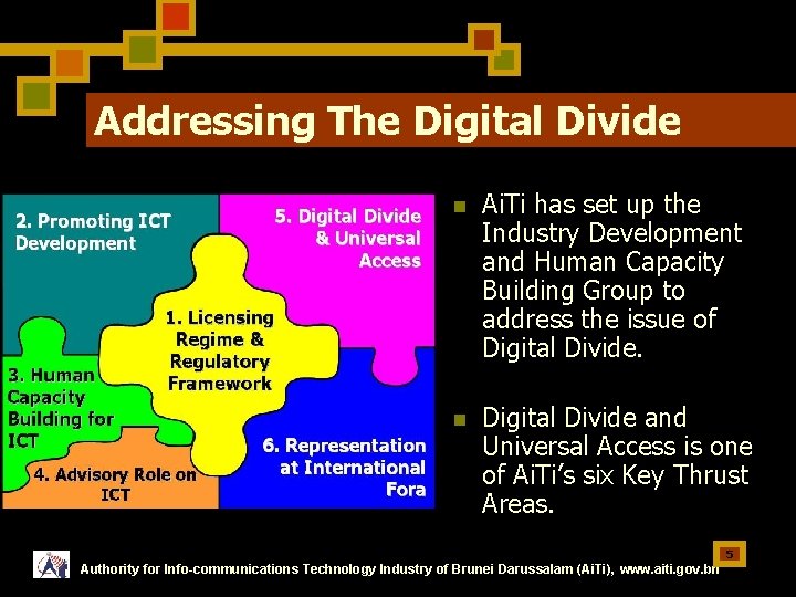 Addressing The Digital Divide n Ai. Ti has set up the Industry Development and