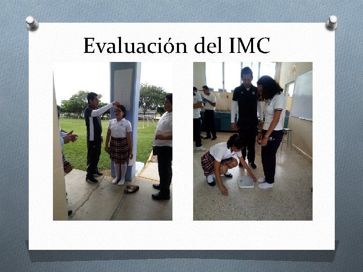 Evaluación del IMC 