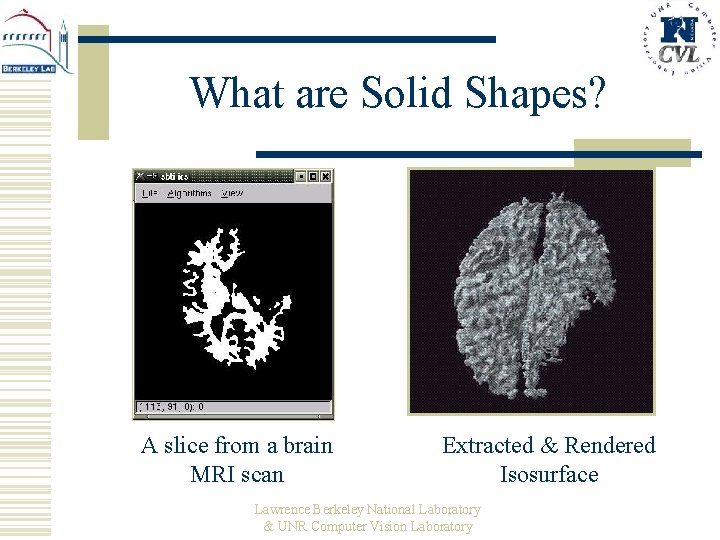 What are Solid Shapes? A slice from a brain MRI scan Extracted & Rendered
