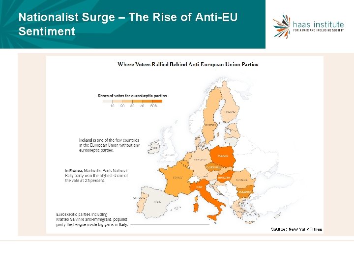 Nationalist Surge – The Rise of Anti-EU Sentiment Source: New York Times 