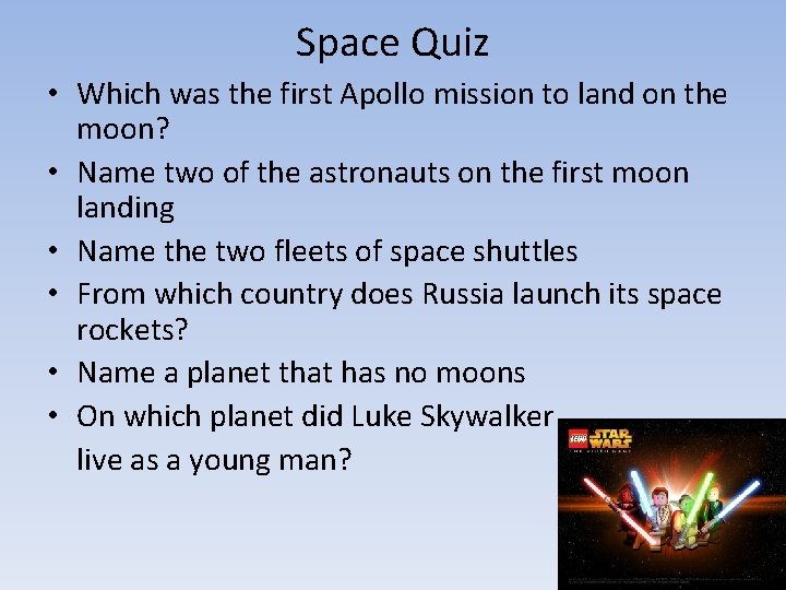Space Quiz • Which was the first Apollo mission to land on the moon?