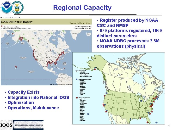 Regional Capacity • Register produced by NOAA CSC and NMSP • 679 platforms registered,
