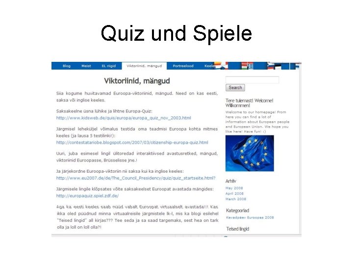 Quiz und Spiele 