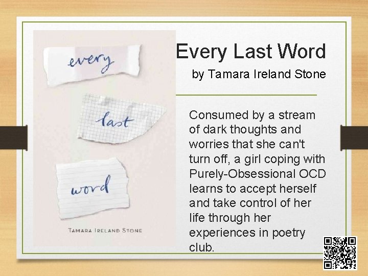 Every Last Word by Tamara Ireland Stone Consumed by a stream of dark thoughts