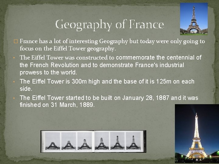 Geography of France � France has a lot of interesting Geography but today were